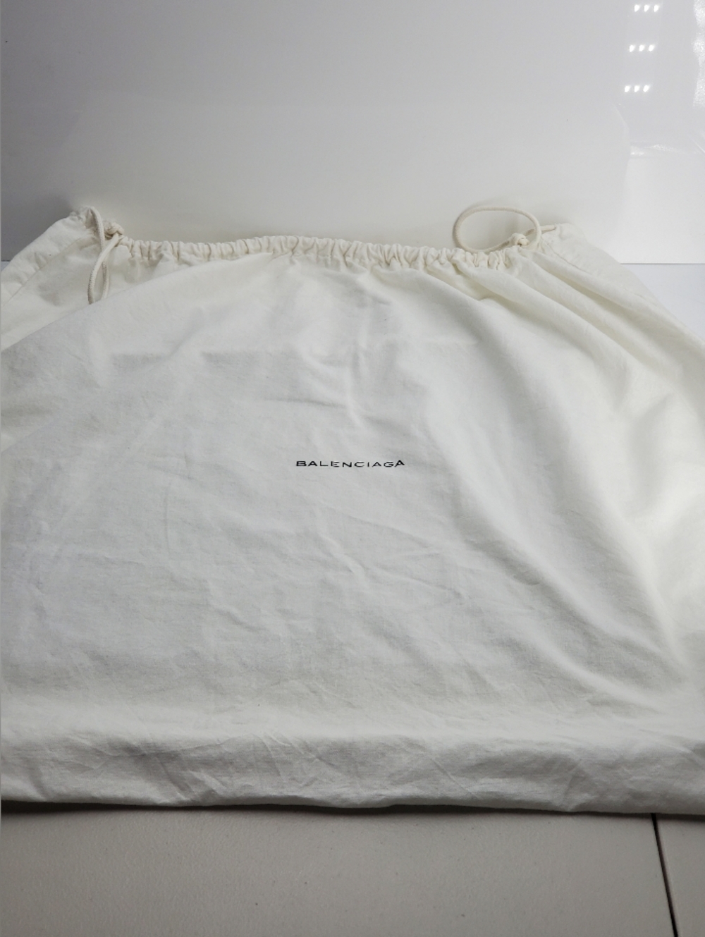 Balenciaga Drawstring Dust Bag White Cotton Storage  Large Size 24" x 22" Height